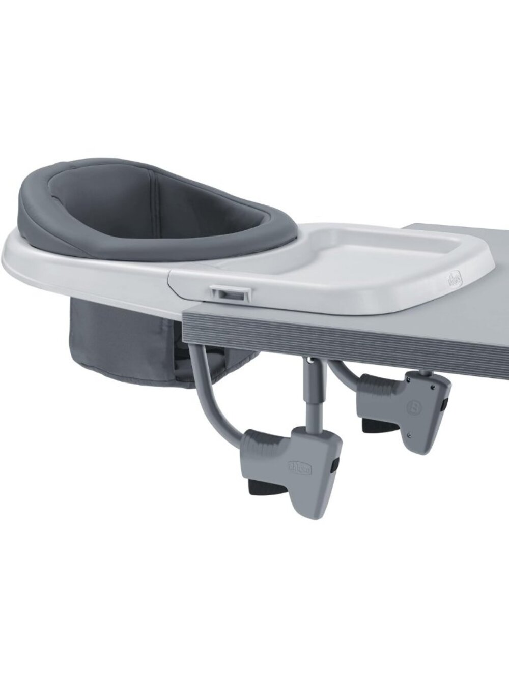 360° Rotating Hook-On High Chair with Tray - Space-Saving, Portable Design